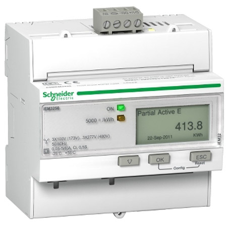 Schneider, Triphase kWh meter CT Modbus