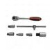 SET OF 7 PCS- SOCKET BITS 1/2" AND 3/4" (MM) REV. RATCHETSLIDING T HANDLE ADAPTER - EGA Master
