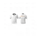 T-SHIRT WITH COLLAR WHITE / BLACK EGA MASTER SIZE L (EMBROIDERED) - EGA Master