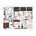 SET FOR MECHANICS 228 PCS.WITH ROLLER CABINET AND EVA TRAYS - EGA Master