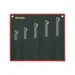 SET OF 5 SLIM DOUBLE RING WRENCHES 7/32" -1/4" - 1/2" - 9/16" 15º BENT AEROSPATIAL CHROME PLATING - EGA Master