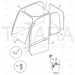 JCB Part No.# 827/30499, GLASS REAR HINGED - JCB Spare Parts