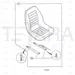 JCB Part No.# 332/V4006, SEAT STATIC VINYL (RTFL) - JCB Spare Parts