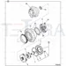 JCB Part No.# 20/951592, Gear Sun Gear Trac - JCB Spare Parts