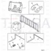 JCB Part No.# 331/21350, FORK WA S/SHIFT 1200 LONG - JCB Spare Parts