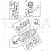 JCB Part No.# 02/634181, BIG END BEARING KIT - JCB Spare Parts