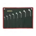SET OF 6 DOUBLE OFFSET RING WRENCHES 3/8-7/16"- 13/16-7/8" MIRROR POLISHED CHROME PLATING - EGA Master