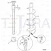JCB Part No.# 980/A2027, 18" 1.2M FLIGHT STD - JCB Spare Parts