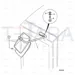 JCB Part No.# 477/01068, mirror - JCB Spare Parts