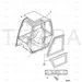 JCB Part No.# 827/50159, WINDOW ROOF GLASS - JCB Spare Parts