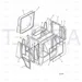 JCB Part No.# 827/30233, ROOF GLASS.TINT.NO WIPER - JCB Spare Parts