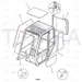 JCB Part No.# 160/00760, GLASS,REAR HNGD TNTD WPR MTR MNT - JCB Spare Parts