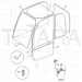 JCB Part No.# 827/20421, GLASS HINGED REAR - JCB Spare Parts