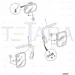JCB Part No.# 128/13595, LH MIRROR exterior (P461)-(Reinstate) - JCB Spare Parts
