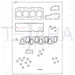 JCB Part No.# 02/201849, KIT-GASKET TOP - JCB Spare Parts