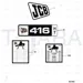 JCB Part No.# 332/R6384, 416HT NOMENCLATURE DECAL - JCB Spare Parts
