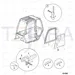 JCB Part No.# 331/36892, (P) (Pre P) G/A P68 UPPER DOOR PAINT+SE - JCB Spare Parts