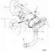 JCB Part No.# 834/10963, AIR INDUCTION HOSE 2ws - JCB Spare Parts