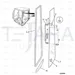 JCB Part No.# 827/80149, H WINDOW GLASS CURVED - JCB Spare Parts