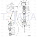 JCB Part No.# 265/00523, PIN PIVOT UPPER - JCB Spare Parts