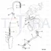 JCB Part No.# 02/910698, HOSE TURBO OIL FEE - JCB Spare Parts