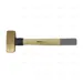 GERMAN TYPE STONING HAMMER 4,KG HICKORY MANCHE NON SPARKING BRASS - EGA Master
