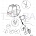 JCB Part No.# 335/08064, (P) (P) G/A P68 LOWER DOOR RIV-NUT BLACK - JCB Spare Parts