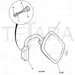 JCB Part No.# 331/63982, EXTERIOR MIRROR ASSY - JCB Spare Parts