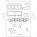 JCB Part No.# 02/201850, KIT-GASKET TOP - JCB Spare Parts