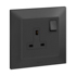 Belanko S 1 gang BS switched socket outlet - 13A - Anthracyte | 617743 | 3414971687257 | LEGRAND