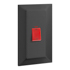 Belanko S 2 gang double pole switch + vertical neon - 45A - Anthracyte | 617777 | 3414971688100 | LEGRAND