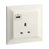 Belanko S 1 gang single pole unswitched outlet - with USB A 15W charger  | 617857A | 3414972427081 | LEGRAND