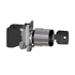 Schneider,  Key switch selector, metal, black, Ø22, key n°455, 3 positions, stay put, 2 NO