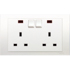 Schneider,  13A 250V Twin Gang Switched Socket with Neon