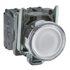 Schneider, Illuminated push button, metal, flush, white, Ø22, spring return, 110...120 V AC, 1 NO + 1 NC